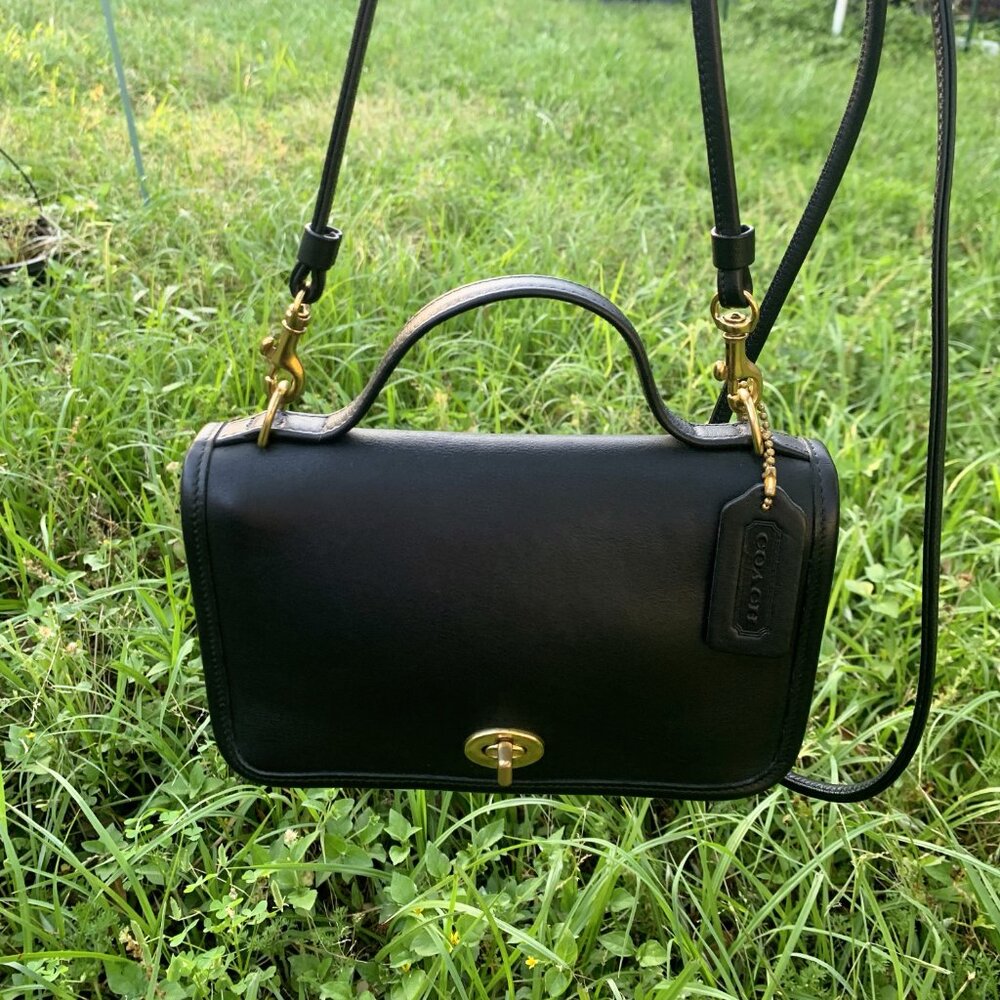 Vintage Coach Casino #9924 Crossbody Bag BLACK - Picture 5 of 16